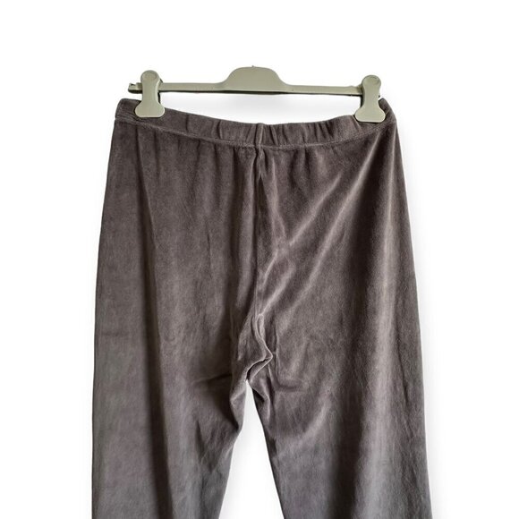 Suzie Kondi The Tinos Slim Track Pants in Velour, Steel, Size  L, New with Tag - Picture 9 of 14